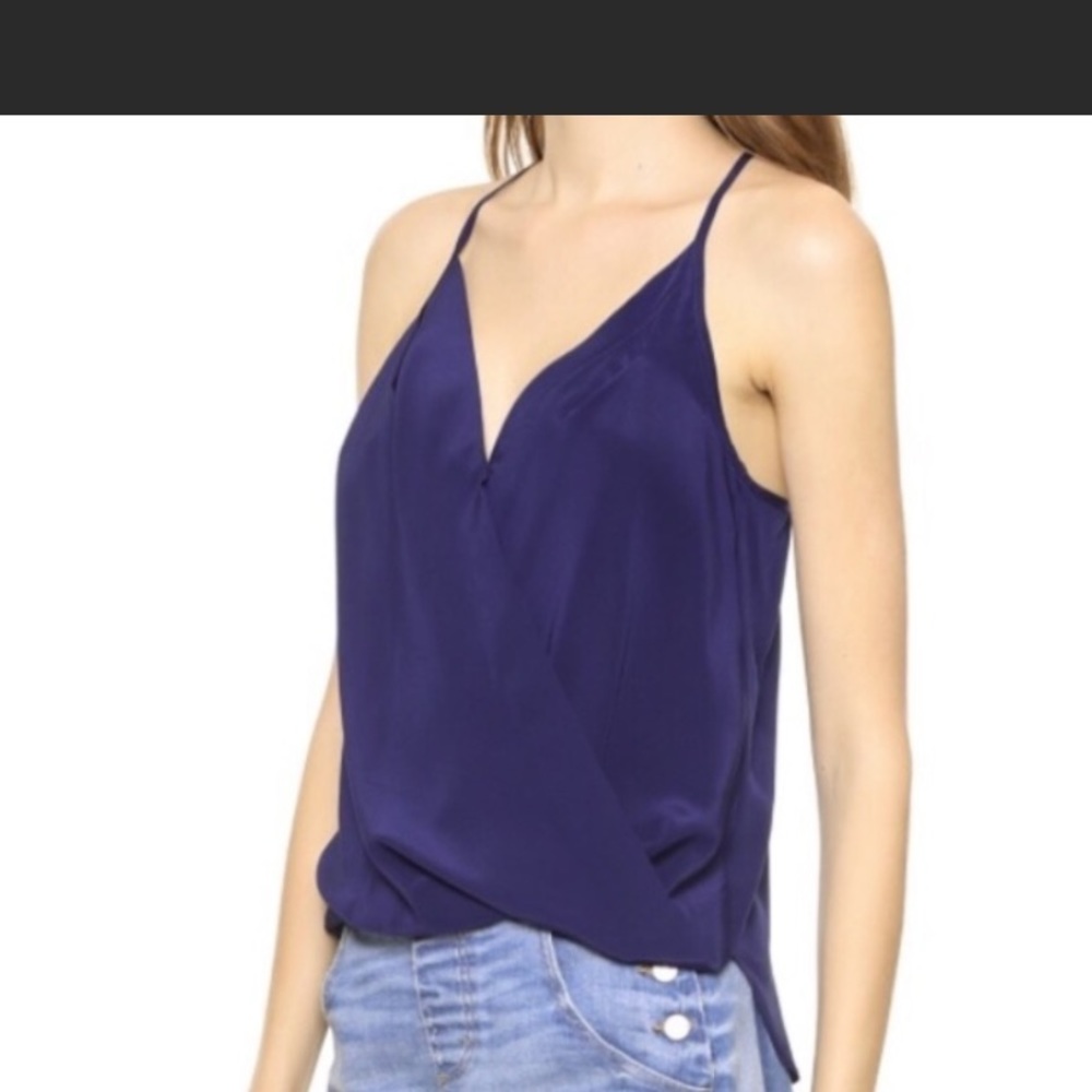 Amanda Uprichard Silk Crossover Tank NWT